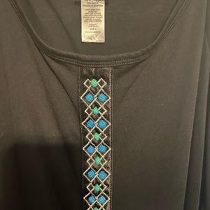 Black cold shoulder top